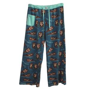 Lazy One Womens Yoga Pajama Pants Size Large Otterly Exhausted Cotton